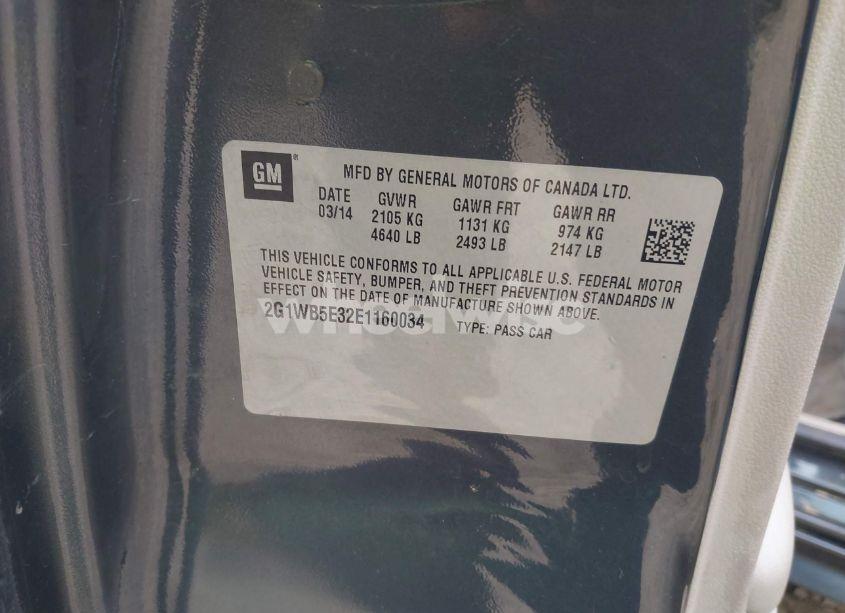 Photo 9 of 2014 Chevrolet Impala LIMITED LT (VIN 2G1WB5E32E1160034)