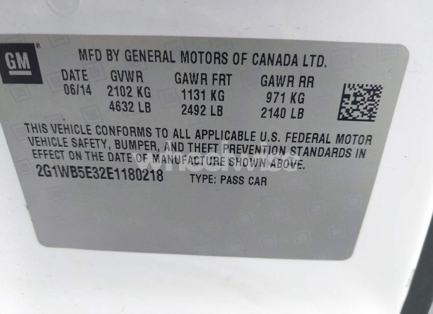 Photo 9 of 2014 Chevrolet Impala LIMITED LT (VIN 2G1WB5E32E1180218)