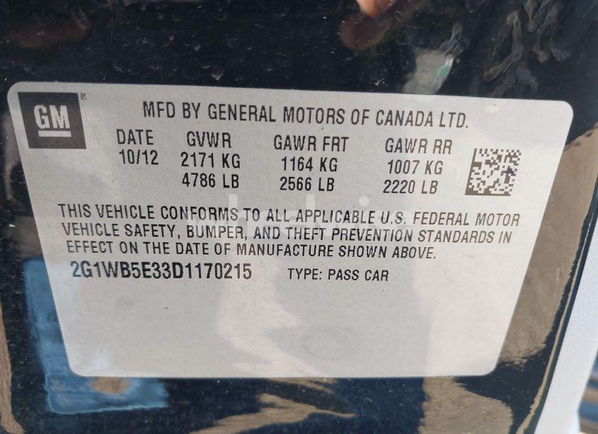 Photo 9 of 2013 Chevrolet Impala LT (VIN 2G1WB5E33D1170215)