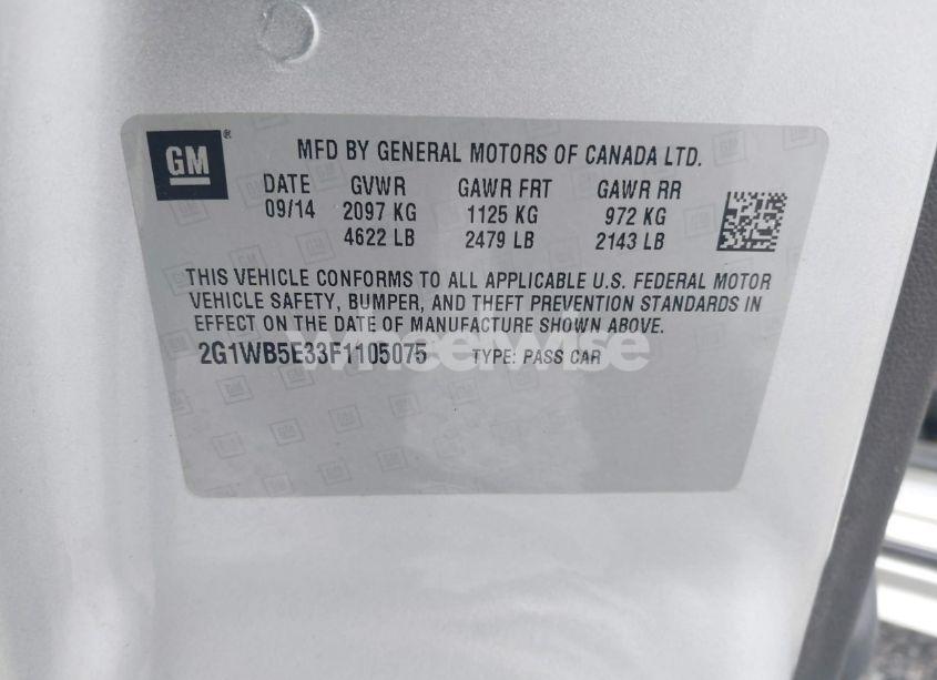 Photo 9 of 2015 Chevrolet Impala LIMITED LT (VIN 2G1WB5E33F1105075)