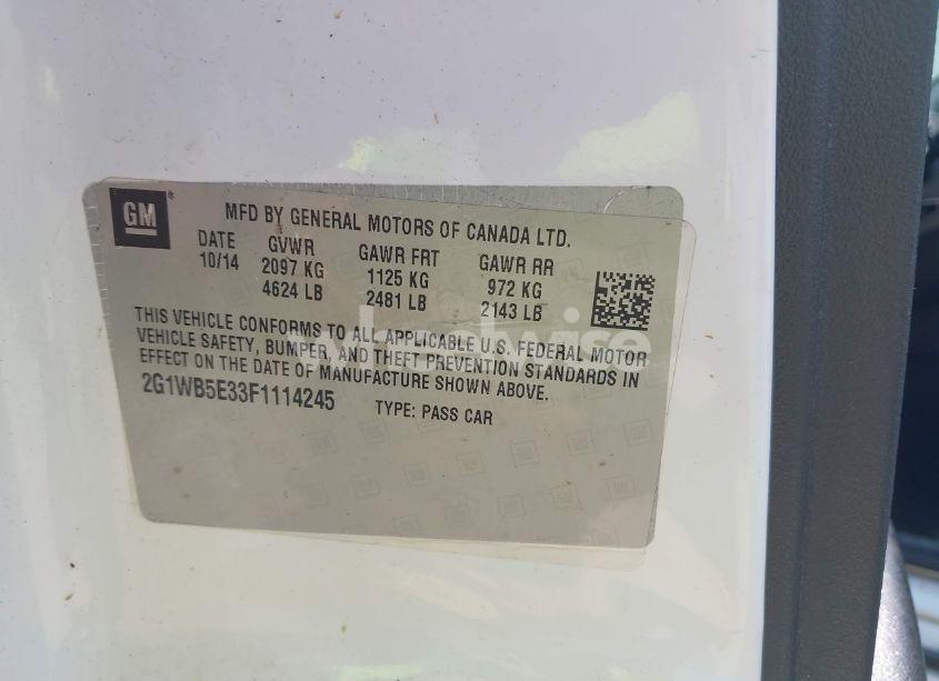 Photo 9 of 2015 Chevrolet Impala LIMITED LT (VIN 2G1WB5E33F1114245)