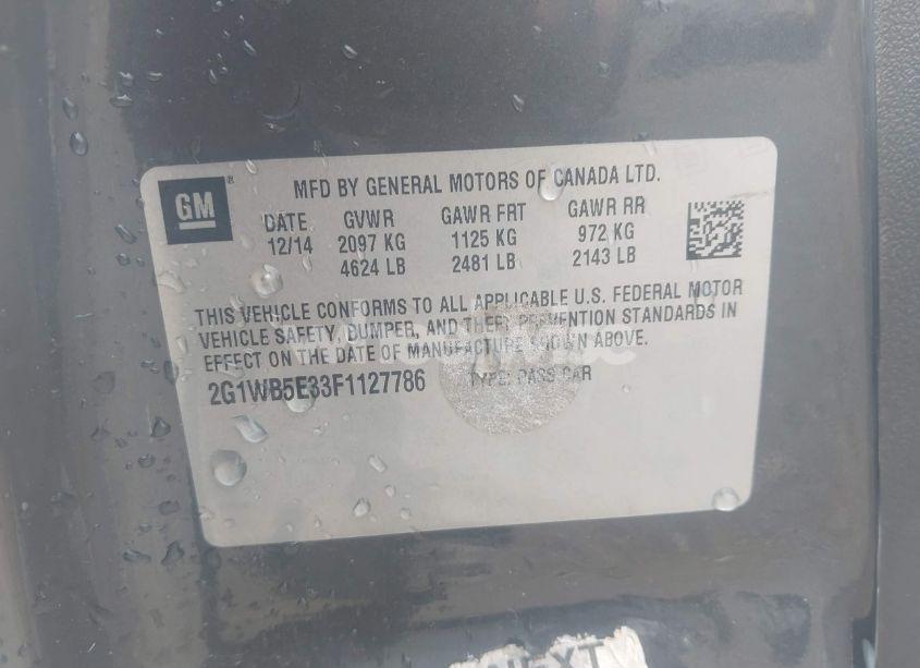 Photo 9 of 2015 Chevrolet Impala LIMITED LT (VIN 2G1WB5E33F1127786)