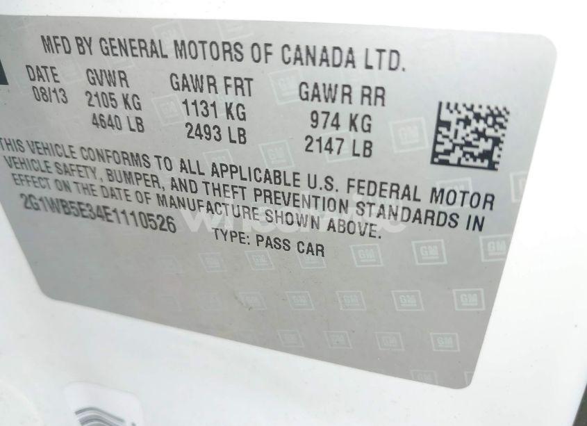 Photo 9 of 2014 Chevrolet Impala LIMITED LT (VIN 2G1WB5E34E1110526)