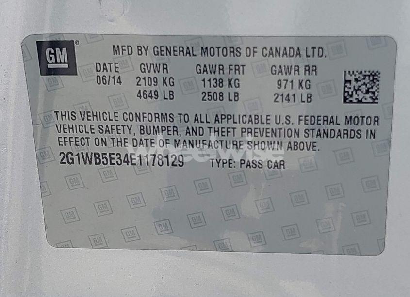 Photo 9 of 2014 Chevrolet Impala LIMITED LT (VIN 2G1WB5E34E1178129)