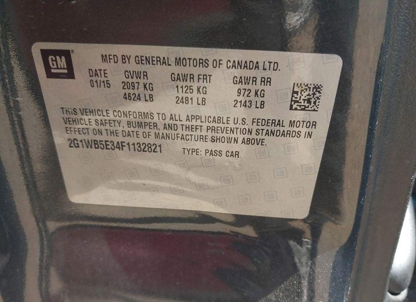 Photo 9 of 2015 Chevrolet Impala LIMITED LT (VIN 2G1WB5E34F1132821)