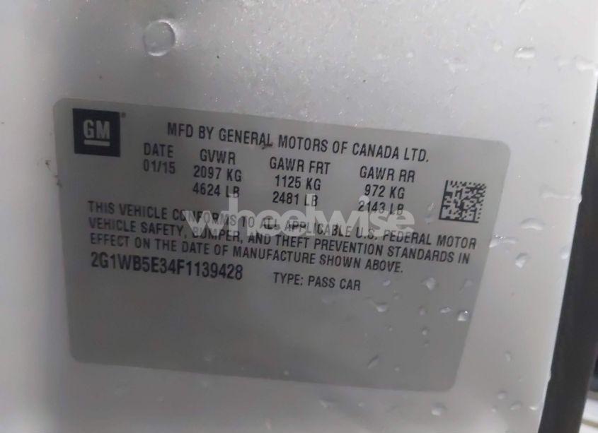 Photo 9 of 2015 Chevrolet Impala LIMITED LT (VIN 2G1WB5E34F1139428)