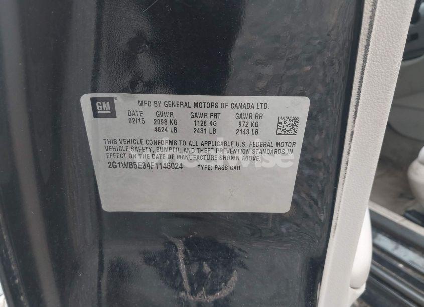 Photo 9 of 2015 Chevrolet Impala LIMITED LT (VIN 2G1WB5E34F1146024)