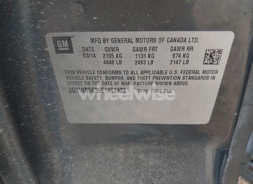 Photo 9 of 2014 Chevrolet Impala LIMITED LT (VIN 2G1WB5E35E1161923)