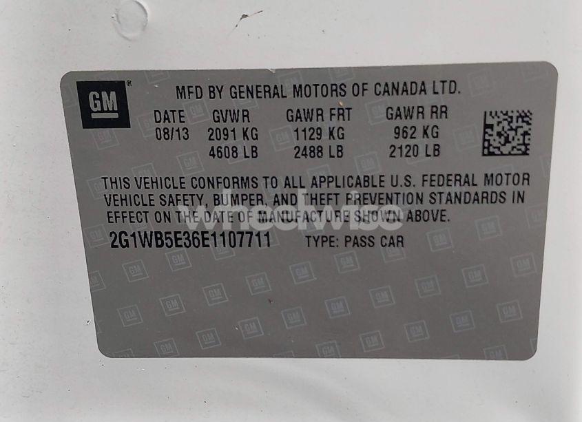 Photo 9 of 2014 Chevrolet Impala LIMITED LT (VIN 2G1WB5E36E1107711)