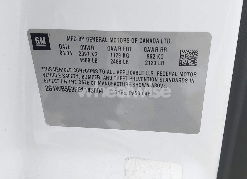 Photo 9 of 2014 Chevrolet Impala LIMITED LT (VIN 2G1WB5E36E1145004)