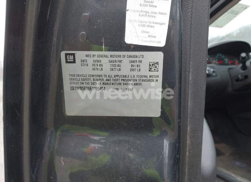 Photo 9 of 2014 Chevrolet Impala LIMITED LT (VIN 2G1WB5E36E1185454)