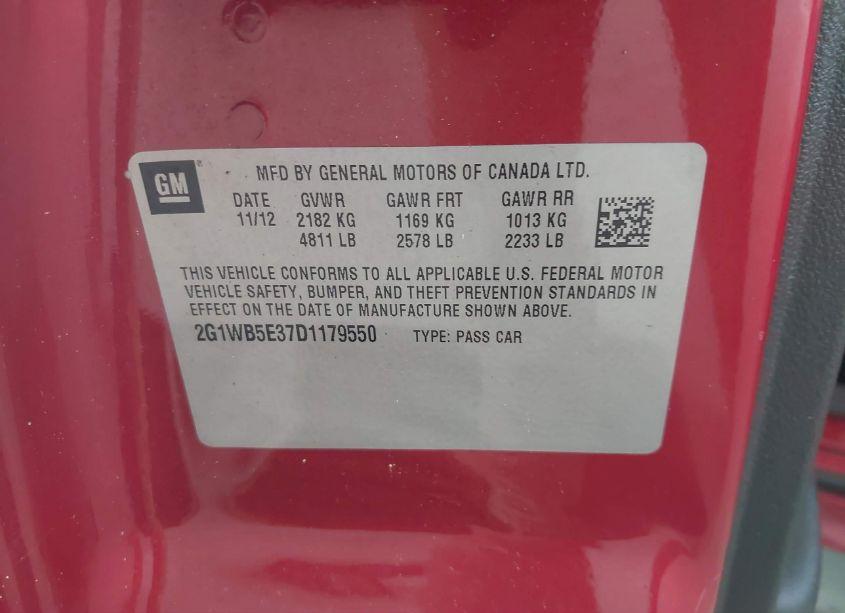 Photo 9 of 2013 Chevrolet Impala LT (VIN 2G1WB5E37D1179550)