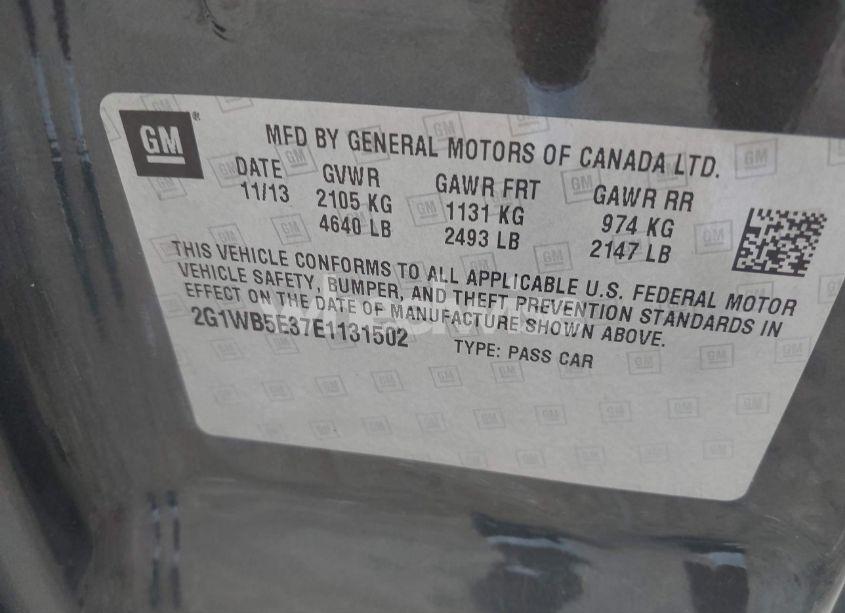 Photo 9 of 2014 Chevrolet Impala LIMITED LT (VIN 2G1WB5E37E1131502)