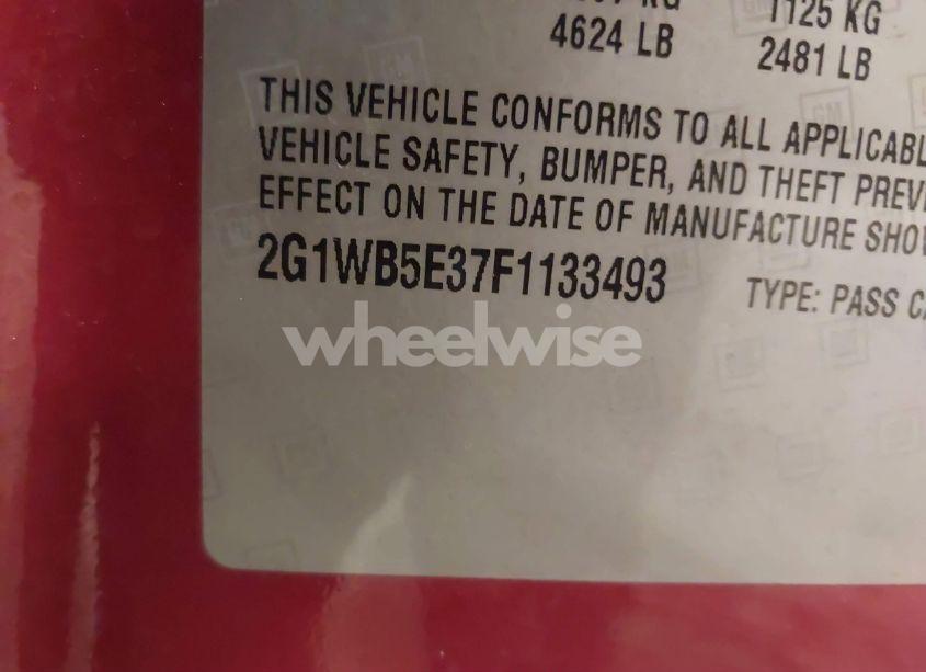 Photo 9 of 2015 Chevrolet Impala LIMITED LT (VIN 2G1WB5E37F1133493)