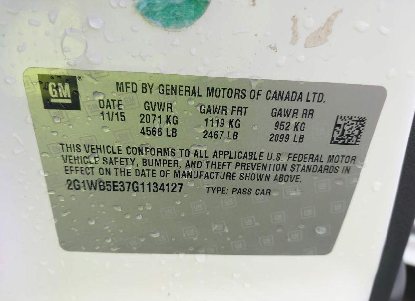 Photo 9 of 2016 Chevrolet Impala LIMITED LT (VIN 2G1WB5E37G1134127)