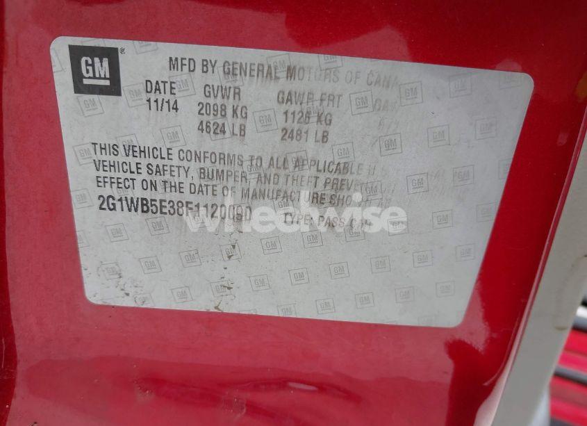 Photo 9 of 2015 Chevrolet Impala LIMITED LT (VIN 2G1WB5E38F1120090)