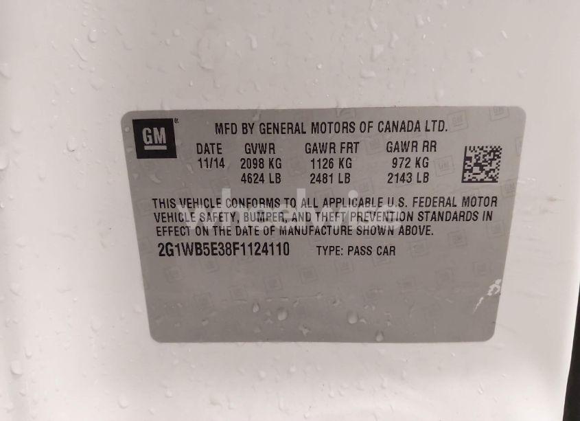 Photo 9 of 2015 Chevrolet Impala LIMITED LT (VIN 2G1WB5E38F1124110)