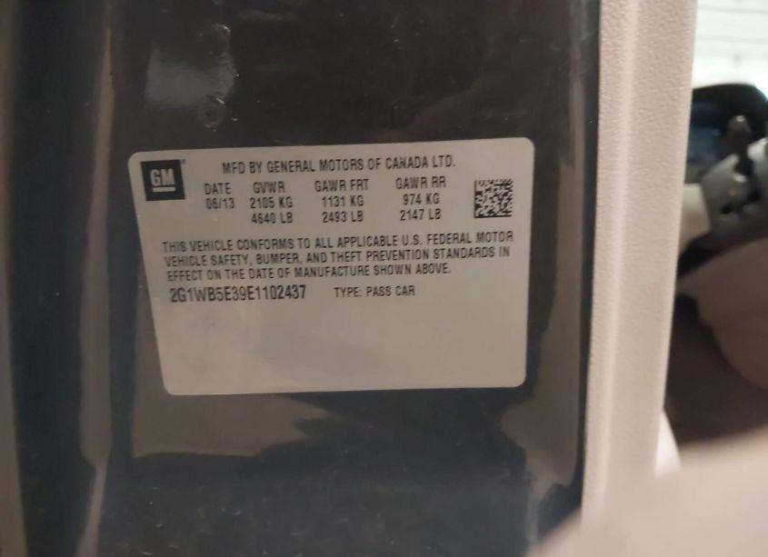 Photo 9 of 2014 Chevrolet Impala LIMITED LT (VIN 2G1WB5E39E1102437)