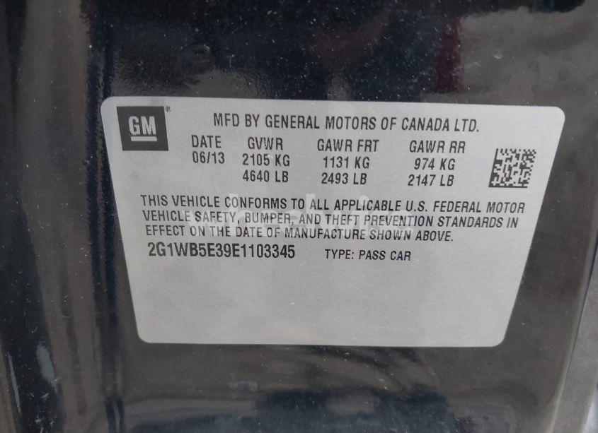 Photo 9 of 2014 Chevrolet Impala LIMITED LT (VIN 2G1WB5E39E1103345)