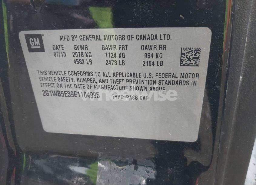 Photo 9 of 2014 Chevrolet Impala LIMITED LT (VIN 2G1WB5E39E1104995)