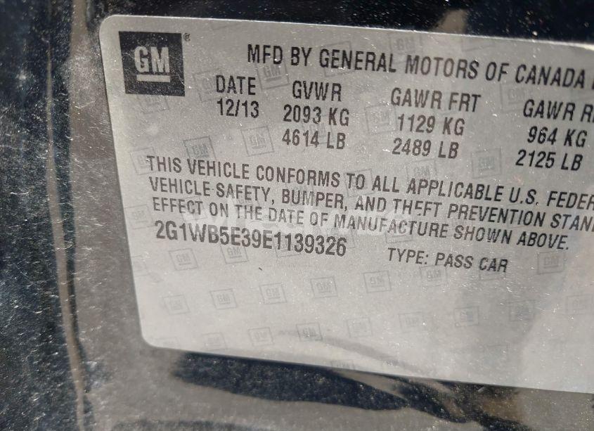 Photo 9 of 2014 Chevrolet Impala LIMITED LT (VIN 2G1WB5E39E1139326)