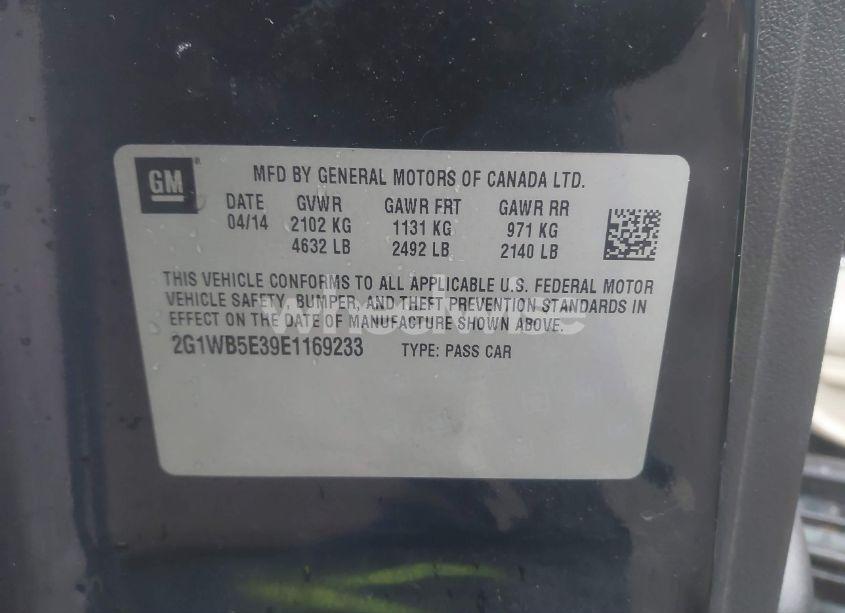 Photo 9 of 2014 Chevrolet Impala LIMITED LT (VIN 2G1WB5E39E1169233)