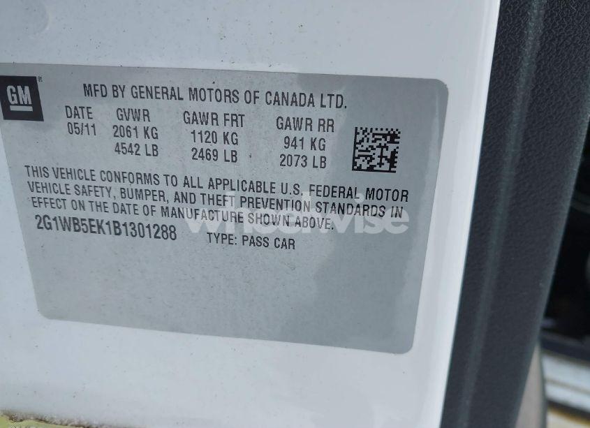 Photo 9 of 2011 Chevrolet Impala LT (VIN 2G1WB5EK1B1301288)