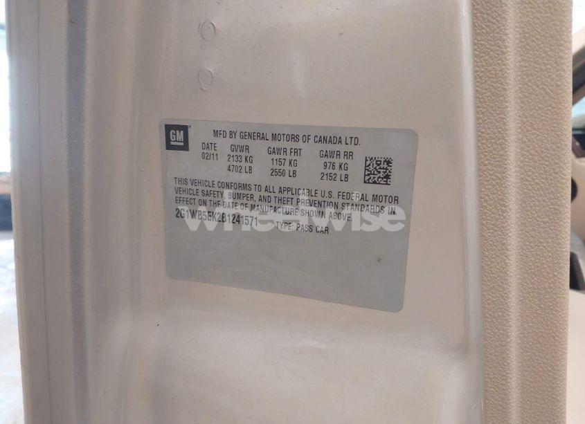 Photo 9 of 2011 Chevrolet Impala LT (VIN 2G1WB5EK2B1241571)