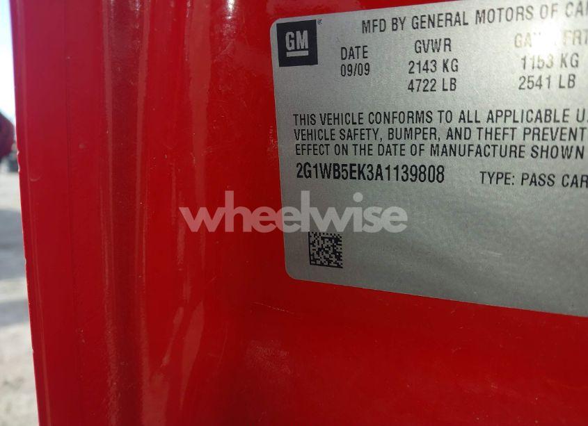 Photo 9 of 2010 Chevrolet Impala LT (VIN 2G1WB5EK3A1139808)