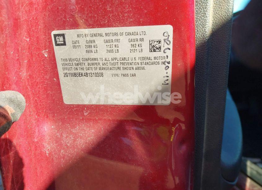 Photo 9 of 2011 Chevrolet Impala LT (VIN 2G1WB5EK4B1310308)