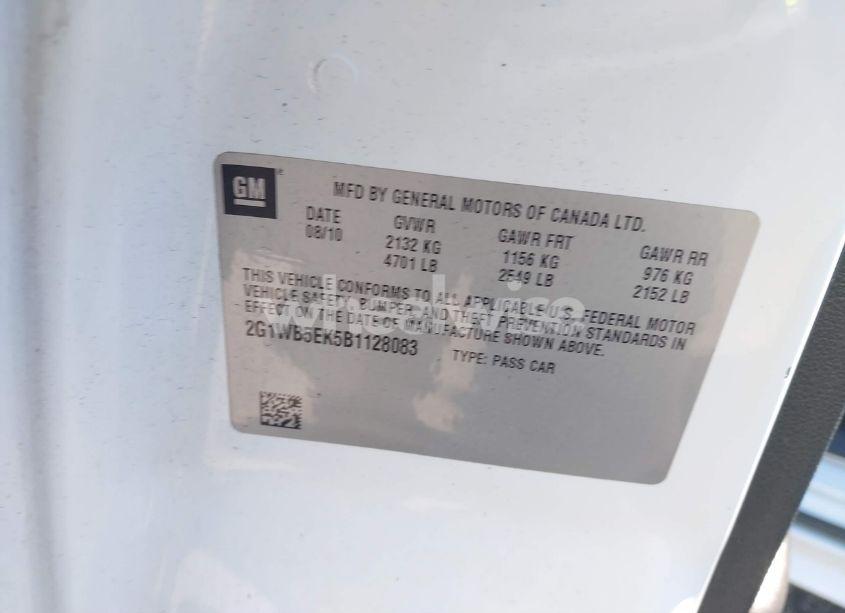 Photo 9 of 2011 Chevrolet Impala LT (VIN 2G1WB5EK5B1128083)