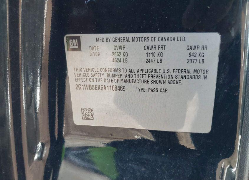 Photo 9 of 2010 Chevrolet Impala LT (VIN 2G1WB5EK6A1108469)