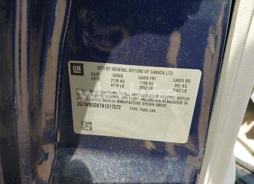 Photo 9 of 2010 Chevrolet Impala LT (VIN 2G1WB5EK7A1217572)