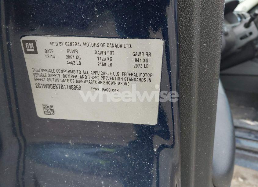 Photo 9 of 2011 Chevrolet Impala LT (VIN 2G1WB5EK7B1148853)