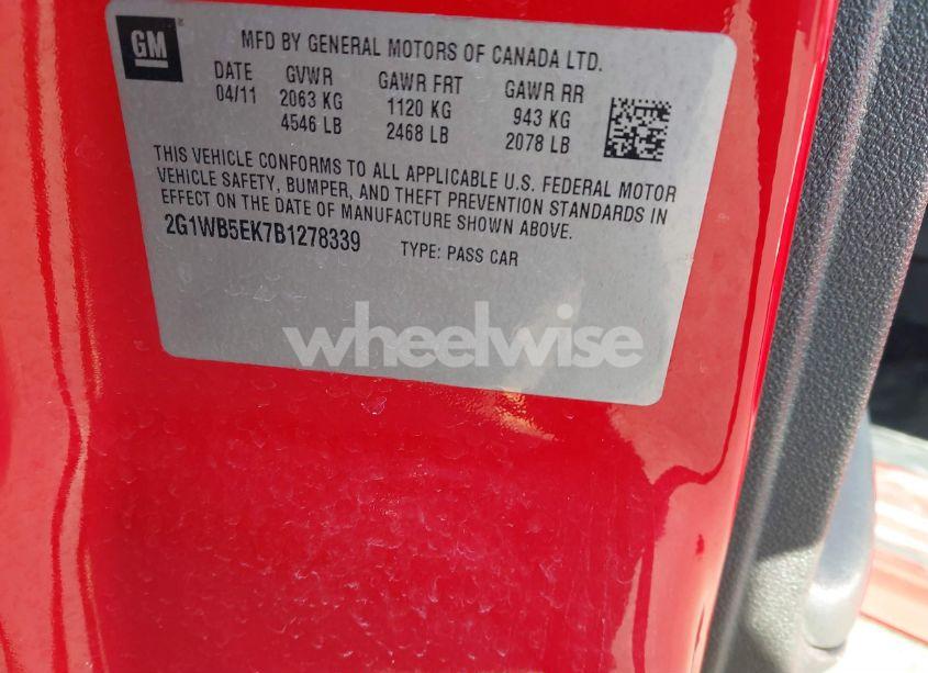 Photo 9 of 2011 Chevrolet Impala LT (VIN 2G1WB5EK7B1278339)