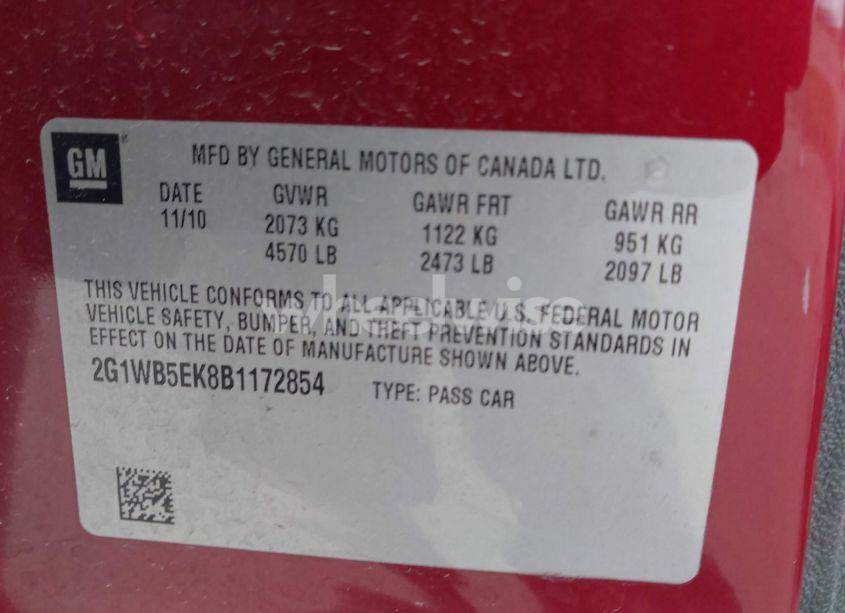 Photo 9 of 2011 Chevrolet Impala LT (VIN 2G1WB5EK8B1172854)