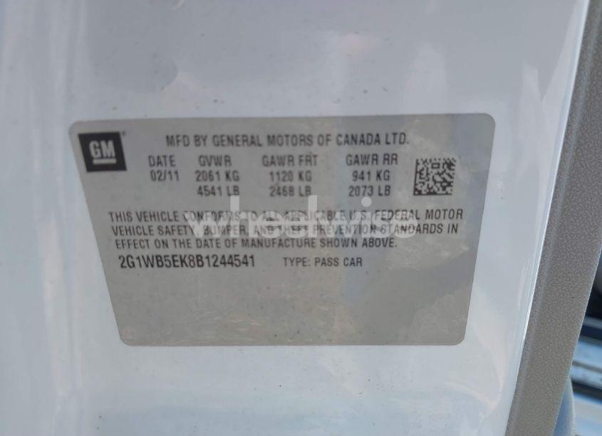 Photo 9 of 2011 Chevrolet Impala LT (VIN 2G1WB5EK8B1244541)