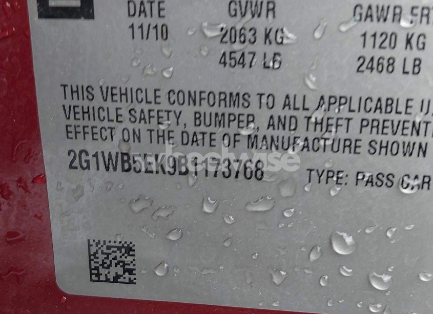 Photo 9 of 2011 Chevrolet Impala LT (VIN 2G1WB5EK9B1173768)