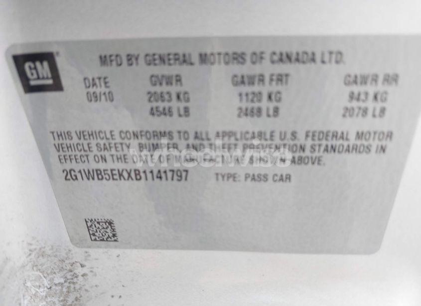 Photo 9 of 2011 Chevrolet Impala LT (VIN 2G1WB5EKXB1141797)