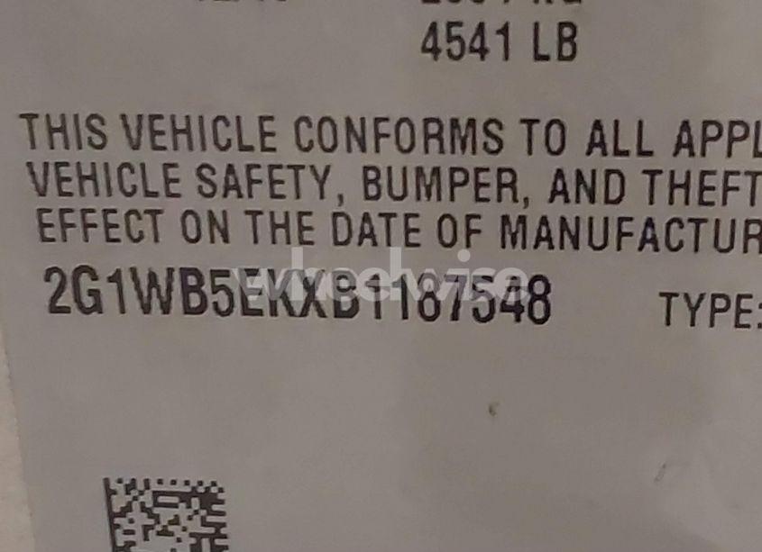 Photo 9 of 2011 Chevrolet Impala LT (VIN 2G1WB5EKXB1187548)