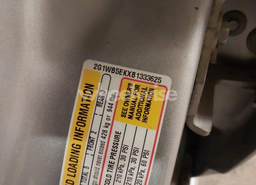 Photo 9 of 2011 Chevrolet Impala LT (VIN 2G1WB5EKXB1333625)