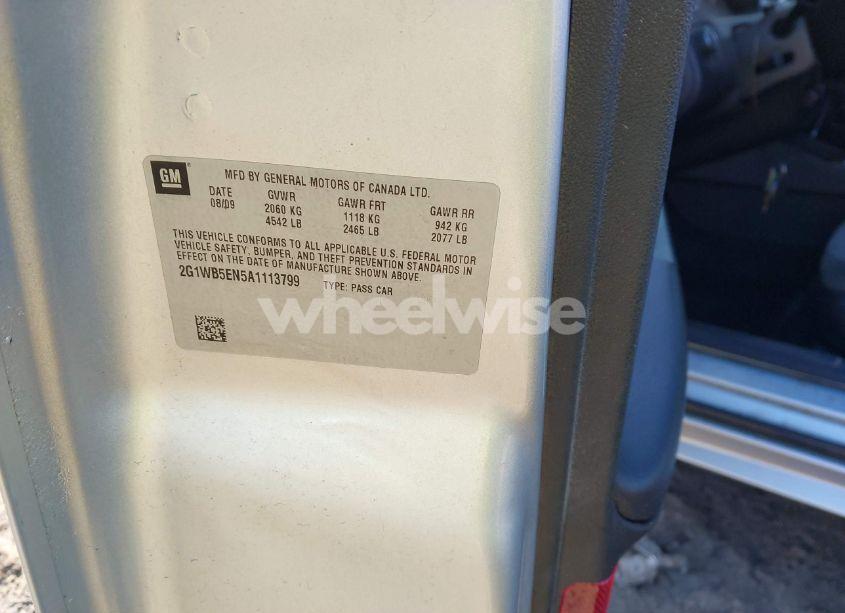 Photo 9 of 2010 Chevrolet Impala LT (VIN 2G1WB5EN5A1113799)