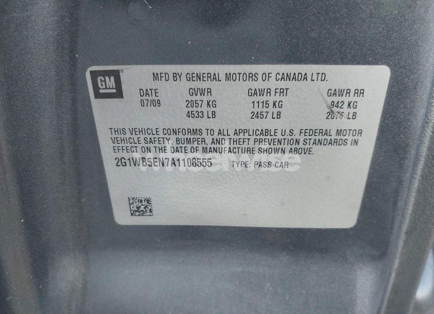 Photo 9 of 2010 Chevrolet Impala LT (VIN 2G1WB5EN7A1108555)