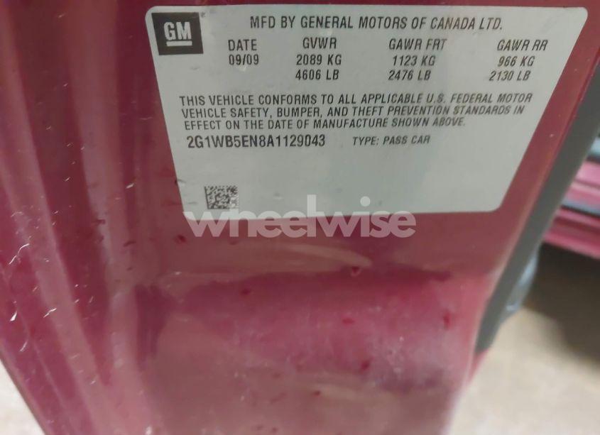 Photo 9 of 2010 Chevrolet Impala LT (VIN 2G1WB5EN8A1129043)