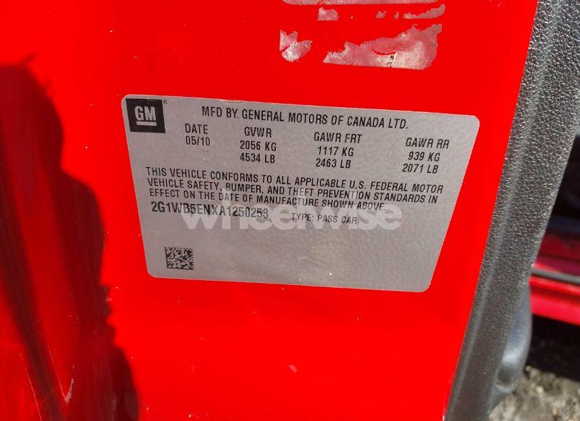 Photo 9 of 2010 Chevrolet Impala LT (VIN 2G1WB5ENXA1250253)