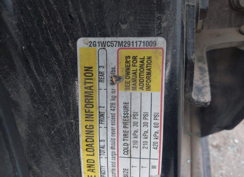 Photo 9 of 2009 Chevrolet Impala LT (VIN 2G1WC57M291171009)