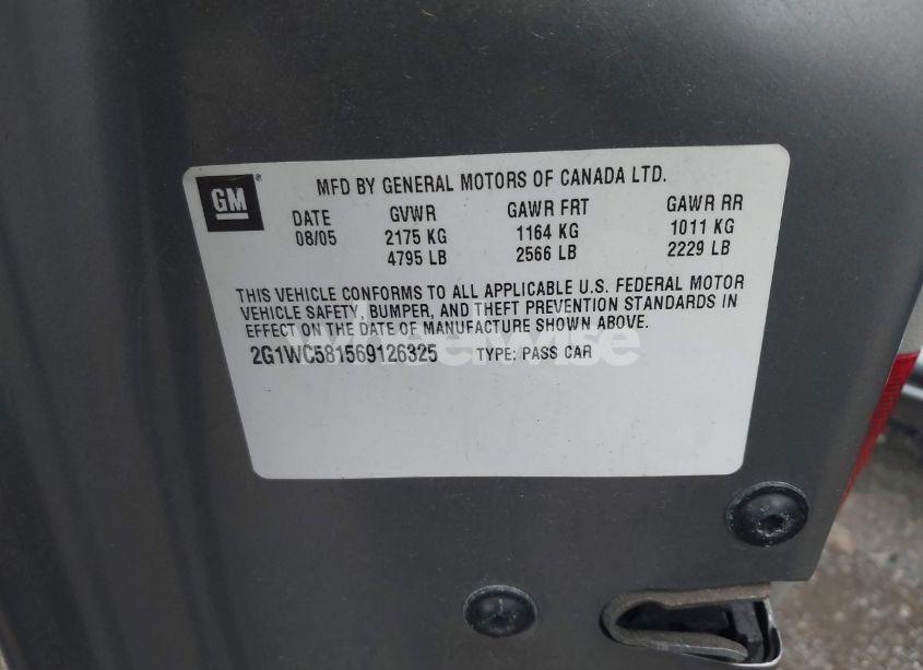 Photo 9 of 2006 Chevrolet Impala LT (VIN 2G1WC581569126325)