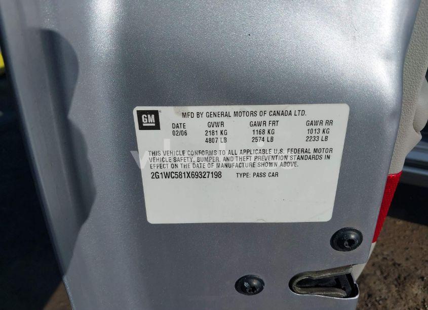 Photo 9 of 2006 Chevrolet Impala LT (VIN 2G1WC581X69327198)