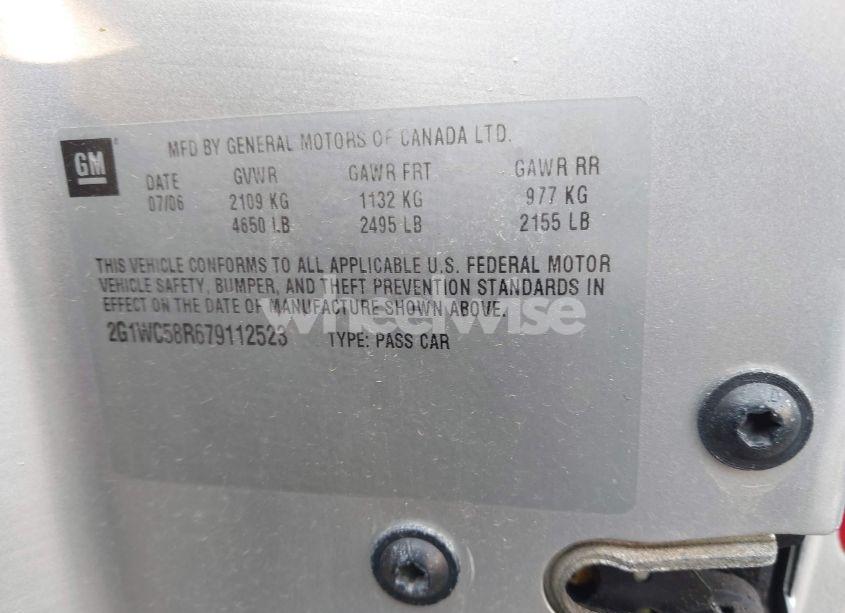 Photo 9 of 2007 Chevrolet Impala LT (VIN 2G1WC58R679112523)