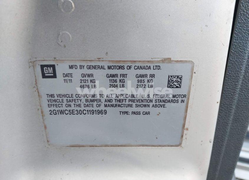 Photo 9 of 2012 Chevrolet Impala LTZ (VIN 2G1WC5E30C1191969)